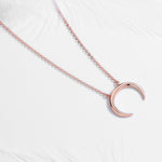 Rose gold moon necklace nz