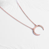 Rose gold moon necklace nz