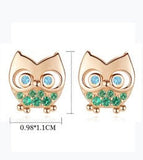 Rose gold owl earrings nz