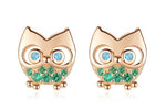 Rose gold owl earrings nz