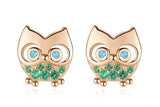 Rose gold owl earrings nz