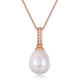 Rose gold pearl pendant nz