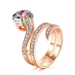 Rose gold snake ring diamond nz