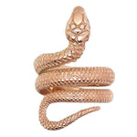 Rose gold Steel snake ring nz