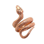 Rose gold Steel snake ring nz
