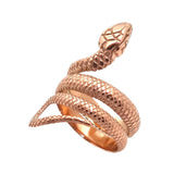 Rose gold Steel snake ring nz