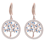 Rose gold tree of life earrings nz