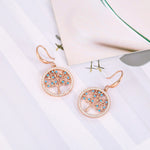Rose gold tree of life earrings nz