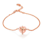Rose quartz and rose gold bracelet nz
