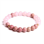 Rose quartz and rhodonite bracelet nz