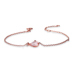 Rose quartz and stainless steel bracelet nz