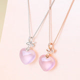 Rose quartz heart necklace nz