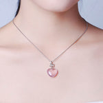 Rose quartz heart necklace nz