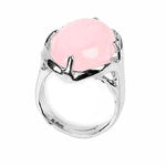 Rose quartz silver ring nz