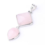 Rose quartz triangle pendant nz
