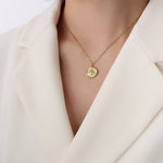 Round Compass pendant Golden nz