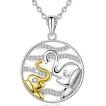Round elephant necklace 45 cm nz