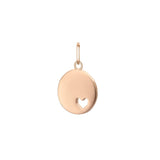 Round heart pendant Rose gold nz
