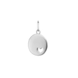 Round heart pendant Silver nz