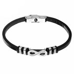 Round infinity bracelet Black / 17 cm nz