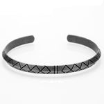 Round rigid steel Bangle bracelet Silver / 62MM nz