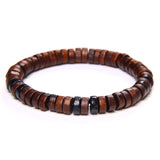 Round wooden bracelet Brown / 17 cm nz