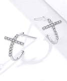 Rounded cross earrings nz