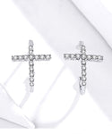 Rounded cross earrings nz