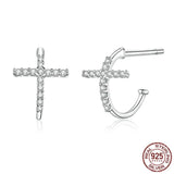 Rounded cross earrings nz