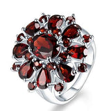 Ruby flower ring 51.9 mm nz