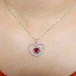 Ruby heart necklace nz