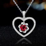 Ruby heart necklace nz