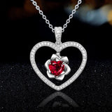 Ruby heart necklace nz