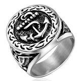 Sailor signet ring 7 (54.4 mm) / Silver nz