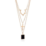 Saint Benedict Cross Necklace Gold nz