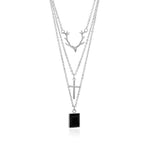 Saint Benedict Cross Necklace Silver nz