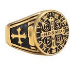 Saint Benedict Cross Ring 54 mm / Gold nz