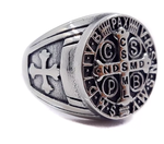 Saint Benedict Cross Ring 54 mm / Silver nz