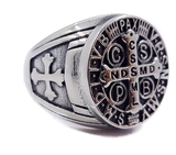 Saint Benedict Cross Ring 54 mm / Silver nz