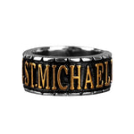 Saint Michael Steel Ring nz