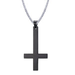 Saint Peter Cross Necklace Black nz