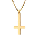 Saint Peter Cross Necklace Gold nz