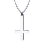 Saint Peter Cross Necklace Silver nz
