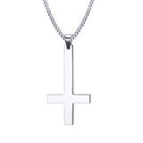 Saint Peter Cross Necklace Silver nz