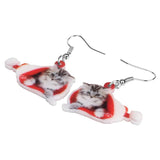 Santa Cat Earrings nz