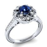 Sapphire flower ring 51.9 mm nz
