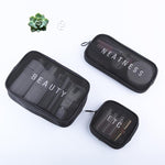 Set of 3 clear makeup bags nz