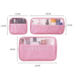 Set of 3 clear makeup bags nz