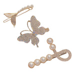 Set of 3 modern hair clips nz