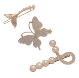 Set of 3 modern hair clips nz